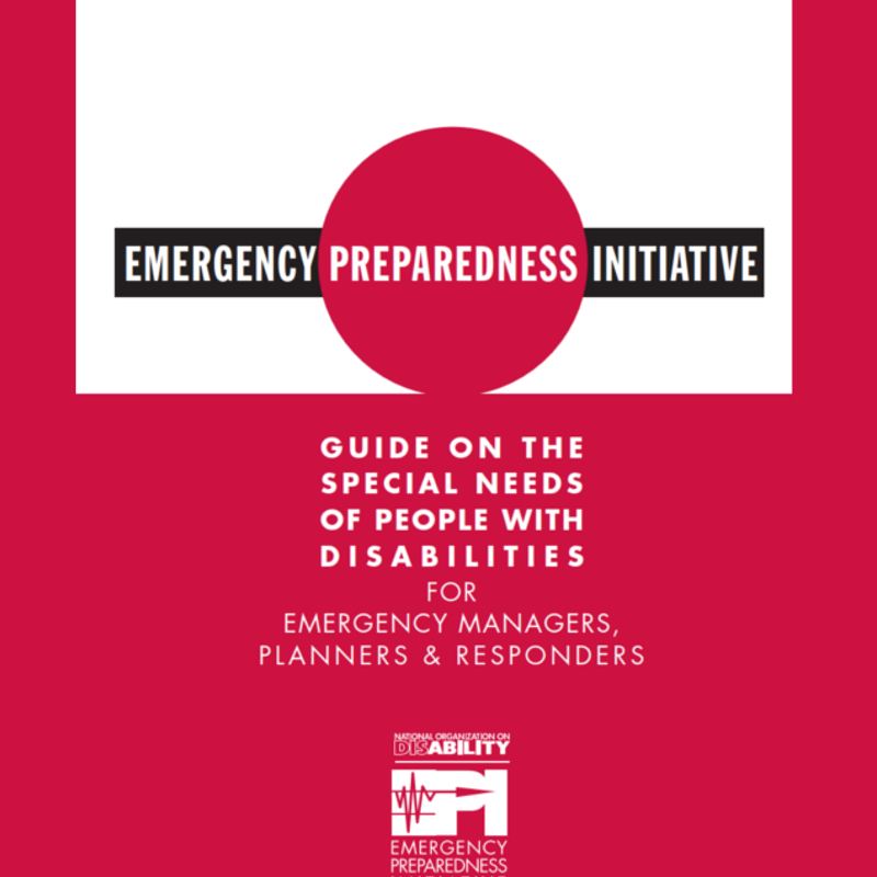 Emergency Preparedness for Special Needs of People with Disabilities
